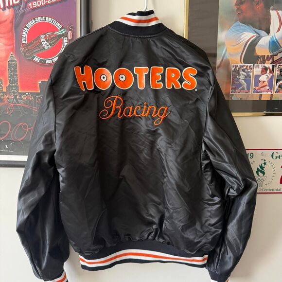 Vintage Hooters Racing Satin Bomber Jacket - Picture 3 of 7